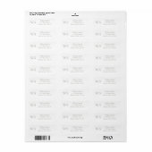 Saliegroen Staaf Monogram Retouradreslabel Etiket (Full Sheet)
