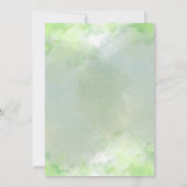 Saliegroene baby shower uitnodiging (Achterkant)