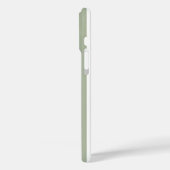 Saliegroene en witte monogramstrepen Case-Mate iPhone case (Achterkant / Links)