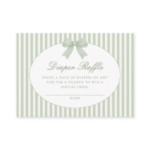 Saliegroene gestreepte babyshower-envelopkaart