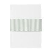 Saliegroene gestreepte monogram bruids tailleband uitnodigingen wikkel (Achterkant Voorbeeld)