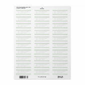 Saliegroene gestreepte trouwadreslabels etiket (Full Sheet)