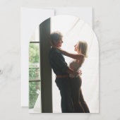 Saliegroene Signature Script Foto Boog Trouw Kaart (Achterkant)