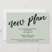 Saliekaart uitstel bruiloft nieuwe planning kaart (Voorkant)