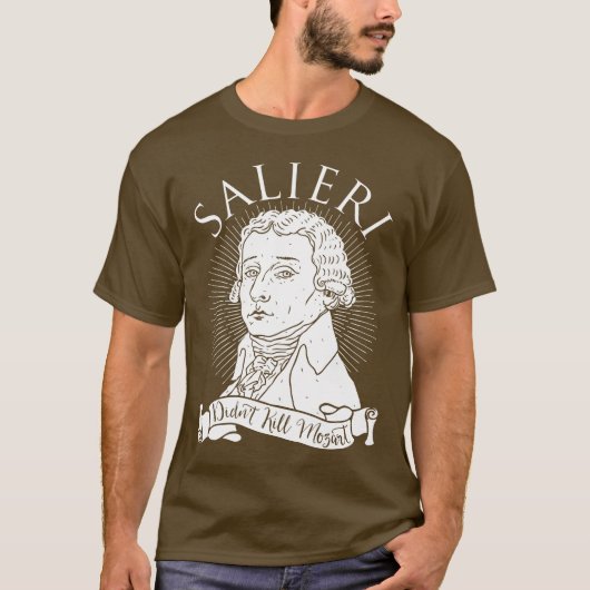 Salieri heeft Mozart niet vermoord T-shirt (Voorkant)