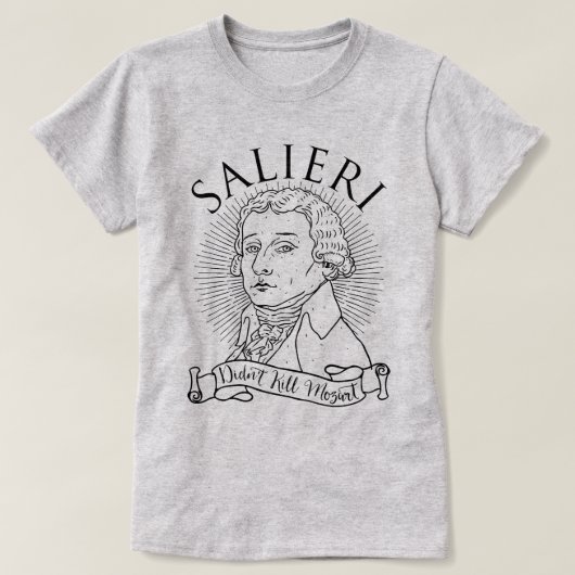 Salieri heeft Mozart niet vermoord T-shirt (Design voorkant)