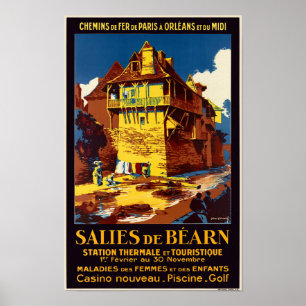 Salies-de-Béarn France Vintage Poster 1931