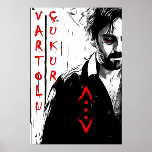 Salih koçovali/çukur/B&W Poster (Voorkant)