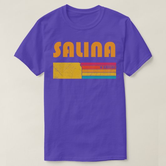 Salina Kansas  Verdrietig Souvenir T-shirt (Design voorkant)