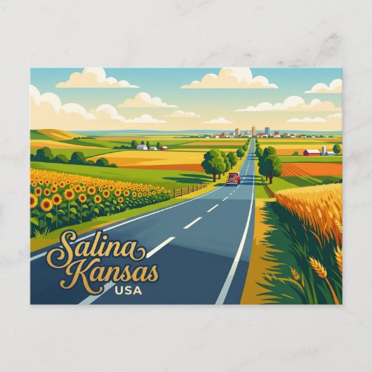 Salina, Kansas VS Briefkaart (Voorkant)