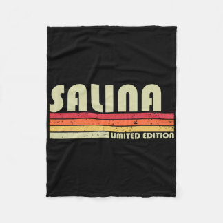 Salina Naam Gepersonaliseerde Retro Vintage 80s 90 Fleece Deken