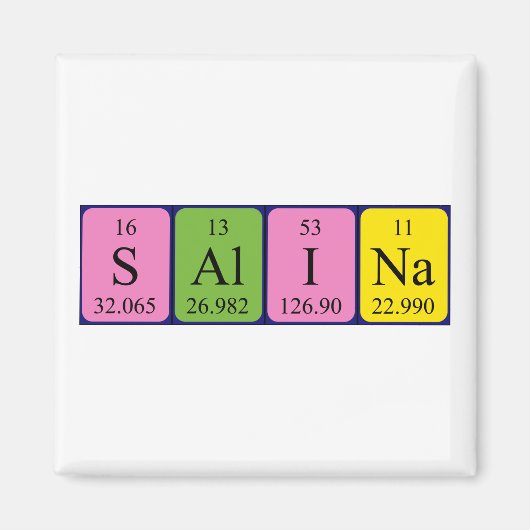 Salina Periodtable Name magnet (Voorkant)