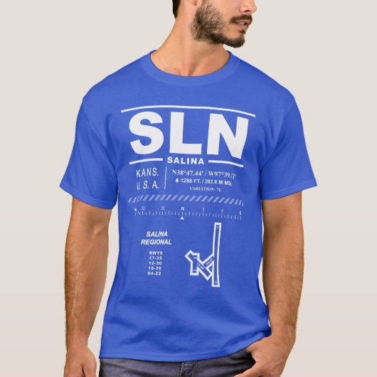 Salina Regional Airport SLN T-shirt (Voorkant)