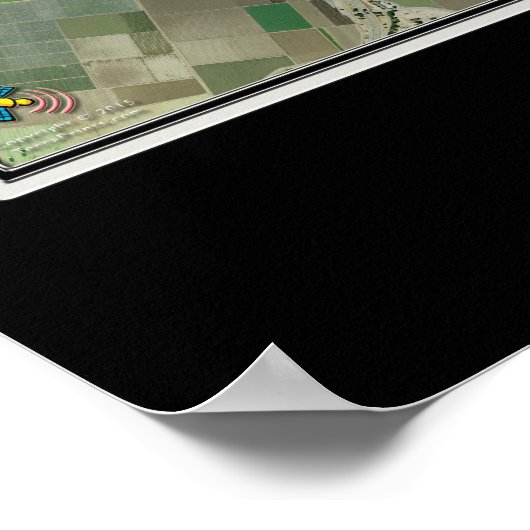 Salinas California Satellite Poster Map (Hoek)