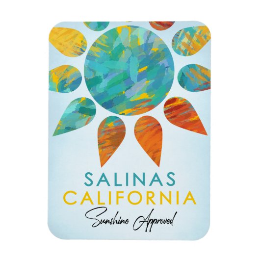 Salinas California Sunshine Travel Magneet (Verticaal)