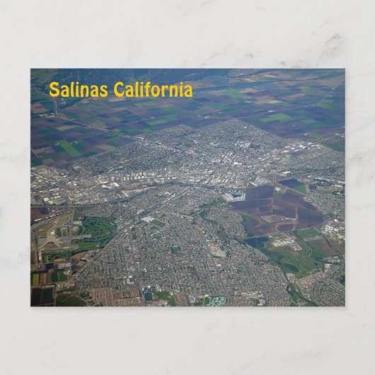 Salinas, Californië Aerial Uitzicht Briefkaart (Voorkant)