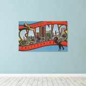 Salinas, Californië - Grote Letter-scènes - Rode Canvas Afdruk (Insitu (Houten vloer))