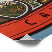 Salinas, Californië - Grote Letter-scènes - Rode Poster (Hoek)