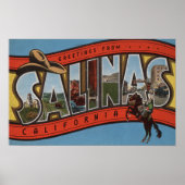 Salinas, Californië - Grote Letter-scènes - Rode Poster (Voorkant)