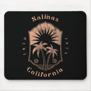 Salinas Californië Retro Surfer Vintage Strand  Muismat