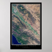 Salinas Valley California Satellite Poster Map (Voorkant)