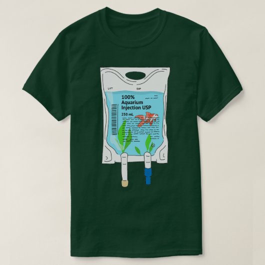 Saline Bag Aquarium T-shirt (Design voorkant)