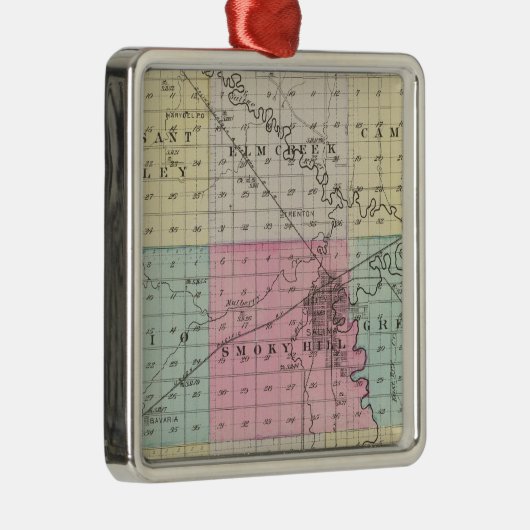 Saline County, Kansas Metalen Ornament (Rechts)