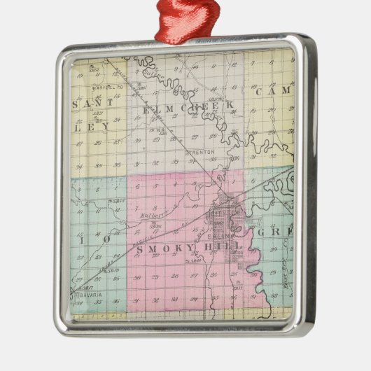 Saline County, Kansas Metalen Ornament (Links)