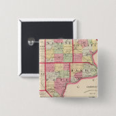 Saline, Gallatin, Hardin, Paus counties Vierkante Button 5,1 Cm (Voorkant /achterkant)