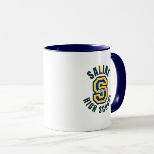 Saline High School Michigan Coffee Mug Mok (Voorkant rechts)