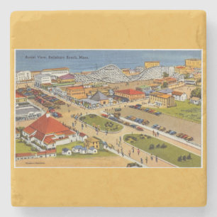 Salisbury Beach  Briefkaart Stenen Onderzetter