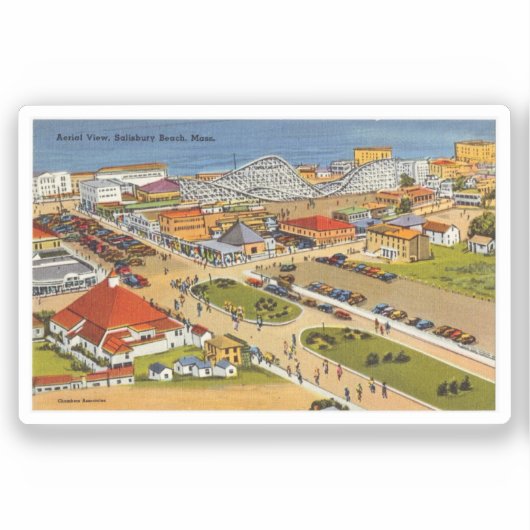 Salisbury Beach  Briefkaart Sticker (Voorkant)
