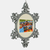 Salisbury Beach Massachusetts MA Travel Souvenir Tin Sneeuwvlok Ornament (Links)