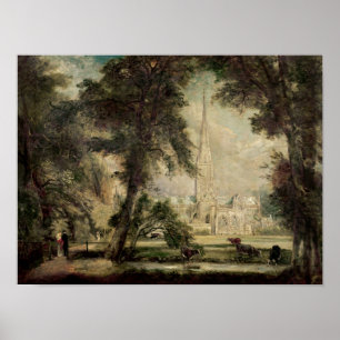 Salisbury Cathedraal van de bisschop Poster