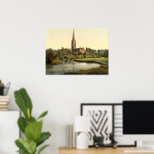 Salisbury Cathedral I, Wiltshire, Engeland Poster (Thuiskantoor)