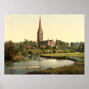 Salisbury Cathedral I, Wiltshire, Engeland Poster