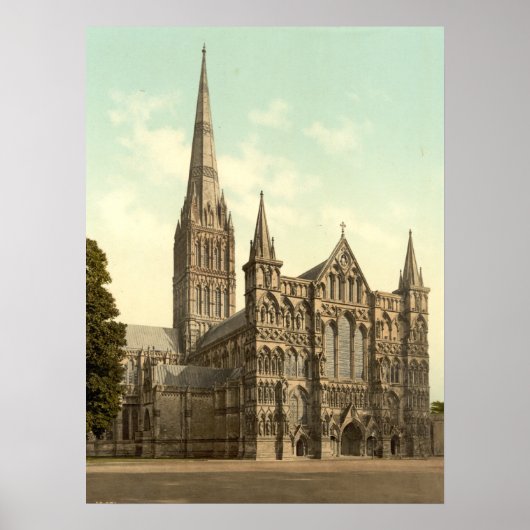 Salisbury Cathedral II, Wiltshire, Engeland Poster (Voorkant)
