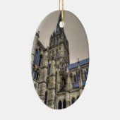 Salisbury Cathedral & Spire Wiltshire England Keramisch Ornament (Rechts)