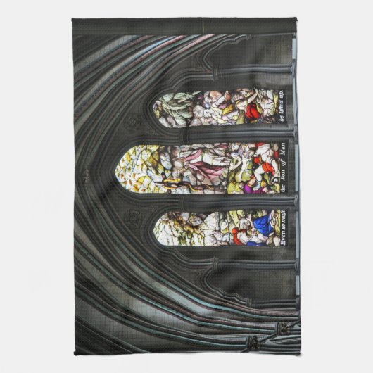 Salisbury Cathedral Transept Glas in lood Theedoek (Verticaal)