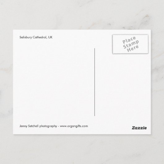 Salisbury Cathedral , UK - montage briefkaart (Achterkant)