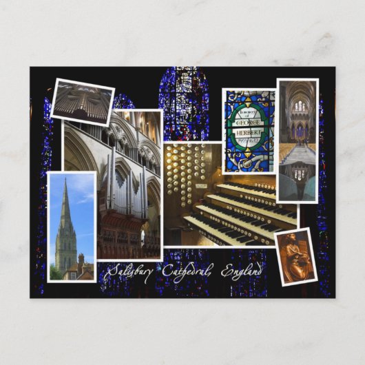 Salisbury Cathedral , UK - montage briefkaart (Voorkant)