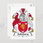 Salisbury Family Crest Briefkaart (Voorkant / Achterkant)