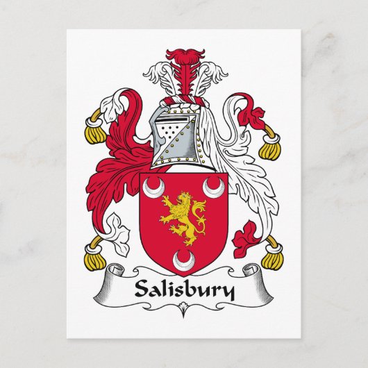 Salisbury Family Crest Briefkaart (Voorkant)