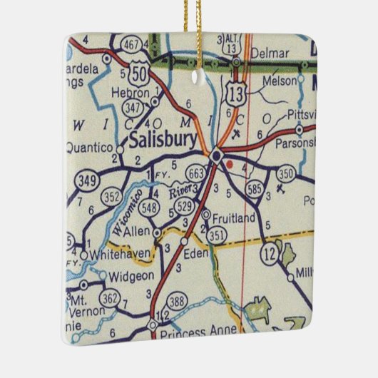 Salisbury MD  map Keramisch Ornament (Rechts)