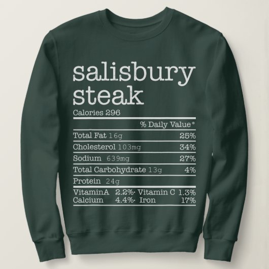 Salisbury Steak Nutrition Feit Thanksgiving Chris Trui (Design voorkant)