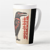Salish inheemse pacific noordwestelijke kunststijl latte mok (Rechterhoek)