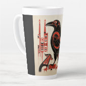 Salish inheemse pacific noordwestelijke kunststijl latte mok (Linkerhoek)