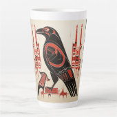 Salish inheemse pacific noordwestelijke kunststijl latte mok (Voorkant)