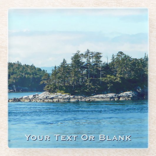 Salish Island Glazen Onderzetter (Voorkant)
