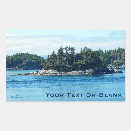 Salish Island Rechthoekige Sticker (Voorkant)